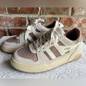 Gola Pink and Cream  Classics Women's Allcourt '86 Sneakers size 7.5